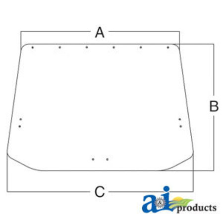A & I PRODUCTS Glass, Rear, Upper - Tinted 66" x46" x4.5" A-83904570